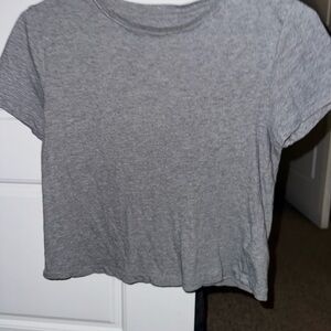 Universal Thread Gray Cap Sleeve Crop Tee